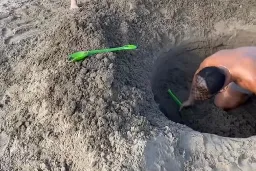 ‘Meteorite’ crater on Dublin beach turns out to be hole dug by beachgoers during sunny spell